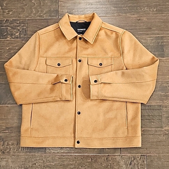 Express Men's Tan Lightweight Jacket sz xl - Picture 2 of 7
